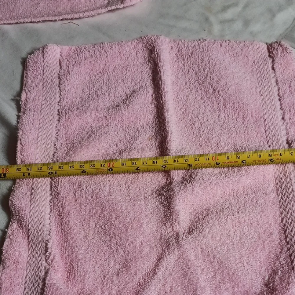 7 pc  Pink Shell Design Bath Towel